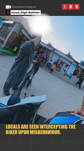 714K views · 5K reactions | A video from Hunza, Gilgit-Baltistan, captures a tourist recklessly biking, which sparks fear and local outrage. Residents are seen intercepting the biker in response to his behavior. Follow for more. #IbexMediaNetwork #gilgitbaltistan #Gilgit #Hunza #Baltistan #tourism #tourismindustry #deosai #AttabadLake #FairyMeadows #biking #bikers | Ibex Media Network | Facebook
