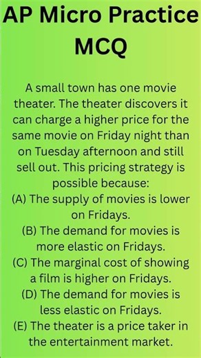 Can you answer this tough AP Micro question? 🤔 #education #economics #apstudents #exam #business
