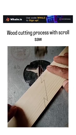 GlobalTrend_Hubb™ on Instagram: "The video depicts a craftsman using a scroll saw to carve intricate zigzag patterns into a wooden plank, creating seamless interlocking joints for potential decorative or functional woodworking projects. Posted on February 7, 2026, by @somodam —a creator of satisfying ASMR-style content—it garnered 187 likes and 145 replies, primarily in Indonesian, commending the precision and calming process. Scroll saw techniques like this, rooted in 16th-century ornamental fr