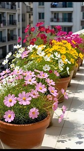 Meet the Cosmos plant — simple, beautiful, and full of charm! Cosmos flowers bloom in shades of pink, white, purple, and red, with soft, feathery leaves that dance in the breeze. They love full sun, need very little water, and thrive even in poor soil — perfect for beginners! These flowers attract butterflies and bees, making your garden lively and eco-friendly. Even better? Cosmos grow fast and bloom all summer long. Plant once, enjoy for months — Cosmos prove that natural beauty doesn’t need m