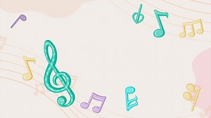 Colorful music notes background | Free Stock Video Footage