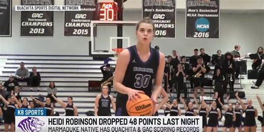 Marmaduke native Heidi Robinson drops 48 points for Ouachita Baptist