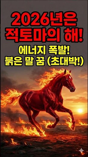 말꿈 해몽100가지#말꿈 #꿈해몽 #2026년운세 #로또꿈 #적토마의해 #무료꿈풀이 #길몽 #대박꿈