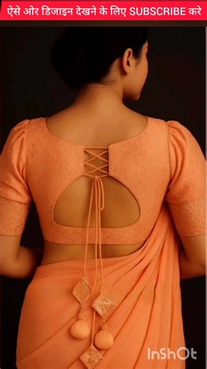 💯💃 New and trending blouse back neck design #viral #blouse #trending ##shorts