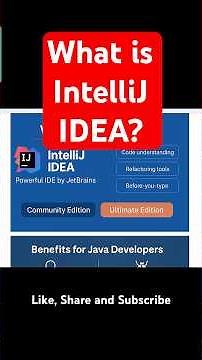 What is IntelliJ IDEA? #intellij #java #ide #jetbrains #education #softwaredevelopment
