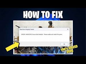 FIX Highguard Machine Integrity Error Secure Boot Disabled