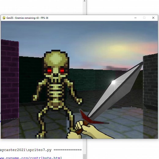 Raycasting Game avec Sprites dans Pygame