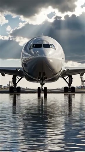 Hyper-Realistic ASMR Plane Approaching Runway | Front View | Cinematic Distant Shot