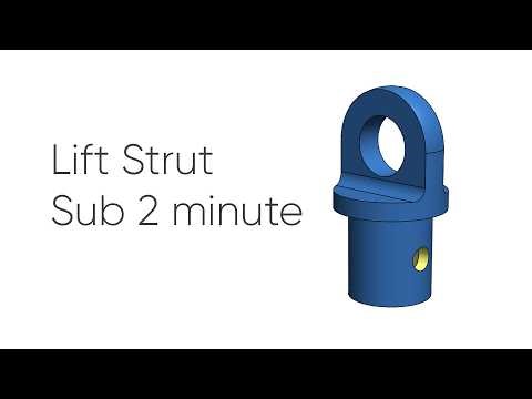 Lift Strut Speedmodeling | SolidWorks | Sub 2 minutes