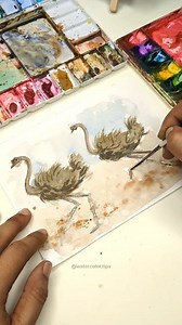 You asked, so here is the full time-lapse! See exactly how I used a simple piece of cloth to create that beautiful, unique furry texture for the Ostrich body. It’s all about experimenting with simple items to achieve complex textures! The rest of the video shows how I finalize the shape, adding the smooth neck, delicate feet, and subtle shadows. Do you think this cloth technique would work well for painting fur on a bear or a sheep? Let me know your thoughts! 👇 Time-lapses are inspiring, but my