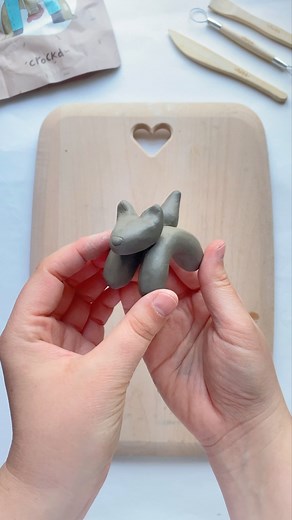 Crockd | how to make a fox 🦊 this can be applied for any four legged critter! Just change the head and the tail and voila! an easy clay diy ✨ made... | Instagram