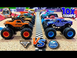 Toy Diecast Monster Truck Racing Tournament | Round #20 | Spin Master MONSTER JAM Series #8 🆚 #18