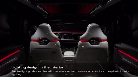 Audi Q9 Protoype – Interior and illuminated glass roof – Animation