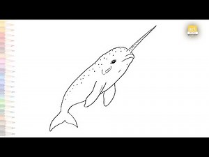 Narwhal drawing easy |Animal drawing tutorial | How to draw A Narwhal step by step | #artjanag