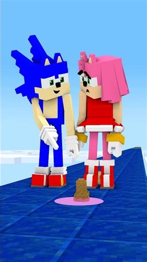 SONIC GIFT to AMY ROSE in Ice Cream Run Challenge #shorts