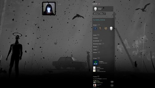 Black and White Aesthetic for Steam Profiles