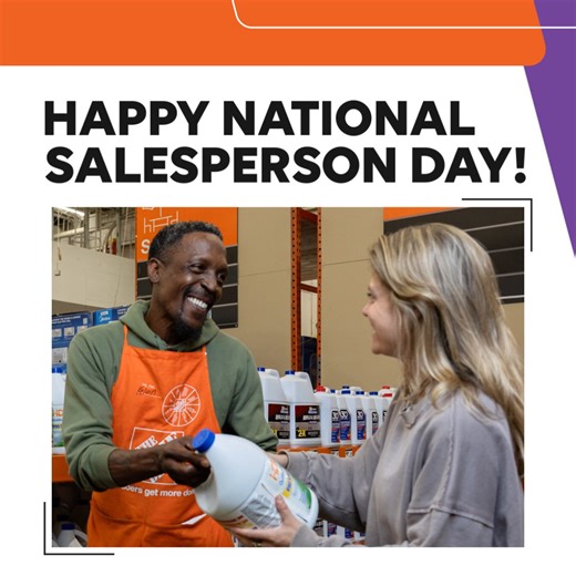 The Home Depot Careers | Happy National Salesperson Day! Whether it's in the aisles helping customers find the right tool to improve their homes or on the jobsite... | Instagram