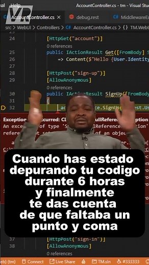 Cuando pierdes 6 horas de tu vida en un punto y coma #programacion #desarrolloweb #ia