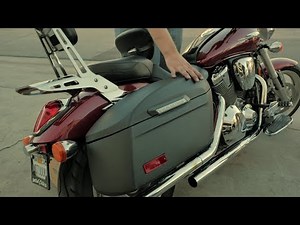 Honda VTX 1800c w/ Viking Bags Leather Hard Bags Installation & Review