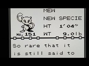 Pokemon Red or Blue (GameBoy) How to find and catch a mew.