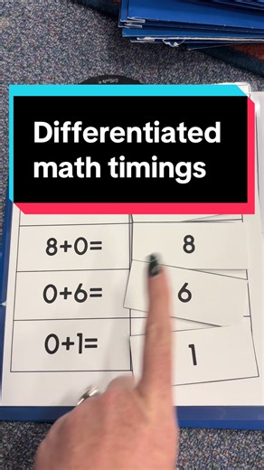 Daily math timings to help kids build their math fact fluency in addition, subtraction, multiplication and division. Plus the new differentiated option makes this the perfect product for any elementary classroom! #elementaryschool #elementaryteacher #mathfacts #spedteacher #spedteachersoftiktok