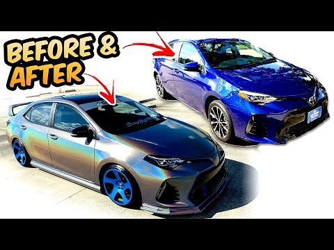 INSANE TRANSFORMATION Before & After Mods 2017 Corolla SE 1 year process