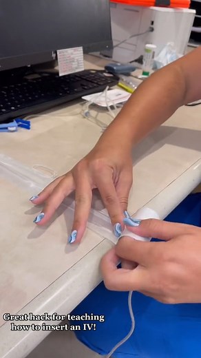 Heres a great hack for practicing how to insert an IV!✨🩺🎥Credit: brittneedanielle❤️🤪👩🏻‍⚕ Like our page Nurses Nowadays as we share our experiences, offer tips and tricks, and connect with other like-minded individuals who share our passion for nursing. #nurse_lifern #nurseslifern #nurse #nurselife #nurses #nursing #nursesofinstagram #nursepractitioner #nursesrock #registerednurse #nurseproblems #nursingstudent #cardiacnurse #futurern #lpn #futurenurse #travelnurse #scrublife #psychnurse #nu