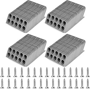 80Pack Cable Chase-Wire Bracket,Cable Support Wire Bracket Holder for NMB Electrical Cord Organized Management,Electrical Wire Dispenser with Screws,Labor Time Saving,1" with 10-Hole Design