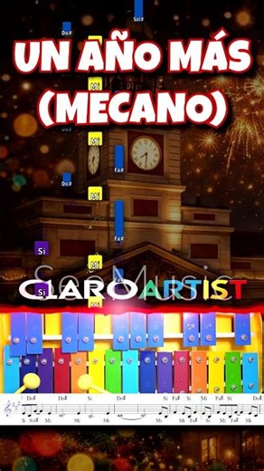 Aprende Un año más de Mecano 🎉 Glockenspiel 🎆 #shorts