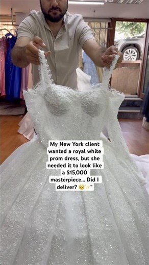 Would you wear this $15,000 white dress to prom? 🎀✨ #promdress #prom2026 #shorts