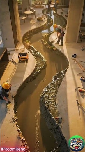 Concrete Gets a Luxury Glow-Up #epoxy #transformation #satisfying