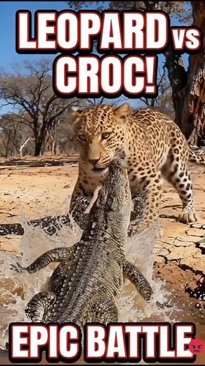 LEOPARD vs crocodile: Insane Hunting Attack Caught on Camera