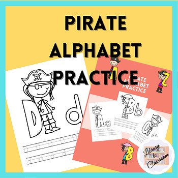 Pirate Alphabet Practice Pages – Preschool Handwriting Tracing Worksheets