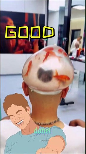 Would You Try This CRAZY Fish Bowl Hairstyle😂 #viral #shorts