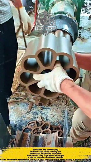 Hollow Clay Block Production with an Extrusion Machine | Modern Construction Material Manufacturing