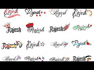 Rajesh name 25+ tattoo designs. | राजेश नाम टैटू डिज़ाइन | #rajesh