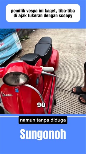 This man was shocked, someone asked him to exchange his Vespa for a Scoopy #shorts