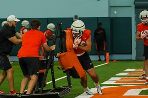 VIDEO: Miami Hurricanes at work in today's second fall practice