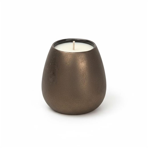 Spiced Vanilla Candle — Autumn Hearth Scent in Bronze Ceramic Vessel (cedar & Cinnamon) - Etsy