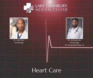 Lake Granbury Medical Center's Heart Center is pleased to welcome Dr. Levi Rice, a board-certified and fellowship-trained interventional cardiologist, to our Heart Care Center staff. Our rapid response to open a blocked coronary artery using either a balloon or stent can mean the difference between permanent heart muscle damage and complete recovery. If you are having a medical emergency, please call 911. To schedule an appointment with Dr. Rice, call (817) 579-3970. We are excited to welcome Dr