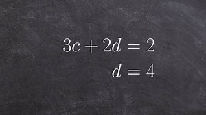 Solve a system of linear equations using substitution