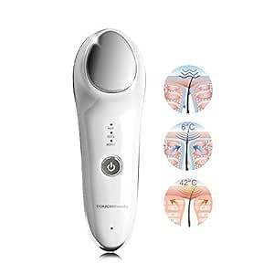 TOUCHBeauty Face Massager Hot and Cold, 42℃/6℃ Vibration Device for Smoother Tighter Face, Portable Facial Lifting Tool for Women, Perfert for Travel, Home