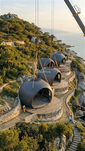 From Raw Cliff to Luxury Dome Homes 🏝️🏗️ Real Construction Timelapse