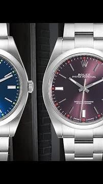 Rolex Oyster Perpetual 39mm Blue Dial Red Grape Dial Mens Watch 114300 | SwissWatchExpo