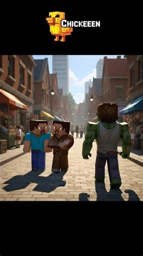 Steve vs. The Buff Zombie #minecraft #ai #steve #zombie