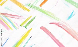 Abstract shapes and zigzags drawn with crayons are a pattern that exudes energy and joy of life. Their hand-drawn details add authenticity and a personal touch