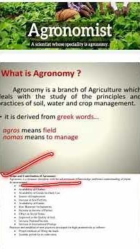 Agronomy:- definition, importance, scope, role of agronomist ||fundamentals of Agronomy|| part 1