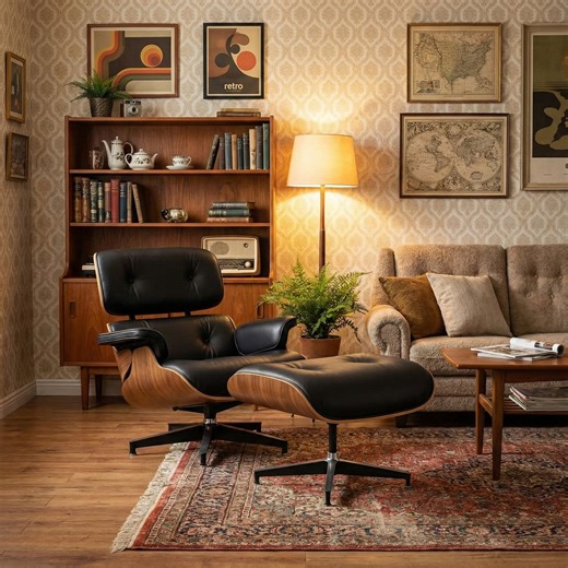 Asukale Top Grain Leather Swivel Accent Chair, Mid-century Wood Lounge Chair With Ottoman & Reviews | Wayfair