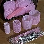 4 Sizes Self-Grip Hair Rollers Set with Clips - 4 Sizes for Long, Short Hair & Bangs (25mm, 36mm, 48mm, 60mm), (BLUE, 4 Sizes)