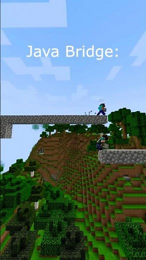 Minecraft Java vs Bugrock Bridge Moment #shorts
